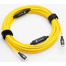 cobratether COBRAUNION USB-C an Micro-B 90° 10m gelb