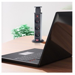 LIFT BOX Möbelsteckdosemit USB Farbe schwarz