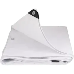 Abdeckplane | Polyethylen | Weiß | 180 g/m2 | 1,5x6m | Gewebeplane | Schutz