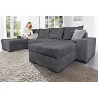 Collection AB Wohnlandschaft COLLECTION AB "Josy XL U-Form, B: 313 cm in Cord, Cord-Mix", grau (anthrazit), B:313cm H:84cm T:161cm, 100% Polyester, Sofas, Wohnlandschaft, Bettfunktion, Bettkasten & 2 Zierkissen, Federkern, Topseller