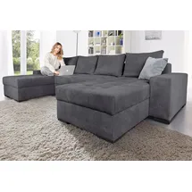 Collection AB Wohnlandschaft COLLECTION AB "Josy XL U-Form, B: 313 cm in Cord, Cord-Mix", grau (anthrazit), B:313cm H:84cm T:161cm, 100% Polyester, Sofas, Wohnlandschaft, Bettfunktion, Bettkasten & 2 Zierkissen, Federkern, Topseller