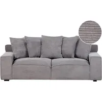 Beliani Sofa 3-Sitzer Viskan Cord Dunkelgrau