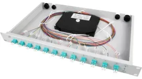 Telegärtner Spleißbox bestückt 12xLCD/APC OS2 1HE TNSB-Be-12LCAPC-OS2