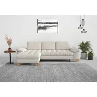 sit&more Ecksofa SIT & MORE "Westham L-Form", beige (creme), B:275cm H:88cm T:172cm, 90% Polyester 10% Polyamid, Sofas, Ecksofa, mit Recamiere, mit oder ohne Bettfunktion, Bettkasten, Füße Eiche
