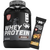 3kg Mammut Whey Protein Eiweißshake - Set inkl. Protein Shaker, Riegel, Powderbank oder Tasse (Brownie, Mammut Protein Bar - Salty Peanut)