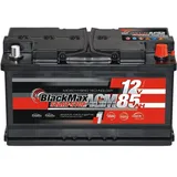 BlackMax AGM Autobatterie 12V 85Ah Start-Stop Plus VRLA Batterie statt 75Ah 80Ah