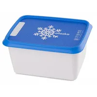 Amuse Alaska A-000078 Gefrierdosen / Frischhaltedosen-Set zum Einfrieren als Aufbewahrungsboxen, in Profi-Qualität, eckig, 3 x 1000 ml blaue Vorratsdosen luftdicht