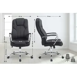 CLP Bürostuhl XXL Xanthos Stoff schwarz