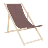 Wood World Liegestuhl Strandstuhl Gartenliege Braun klappbar Liege