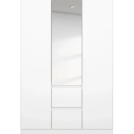 Rauch Kleiderschrank Schrank Garderobe Wäscheschrank Ankleide Nidda, Drehtürenschrank mit Spiegel und griffloser Front