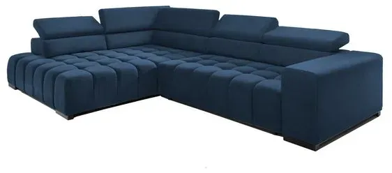 Exxpo by Gala Ecksofa mit Funktion Elias Stoff Blau Navy