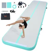 Vevor Gymnastik-Luftmatte 10 cm Dick Aufblasbare Gymnastik-Tumbling-Matte, Tumbling-Bahn mit Elektrischer Pumpe, Trainingsmatten für den
