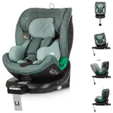 Chipolino Autokindersitz i-Size Kindersitz Maximus (40 - 150 cm), bis: 36 kg, Isofix Stützbein 360° drehbar grün