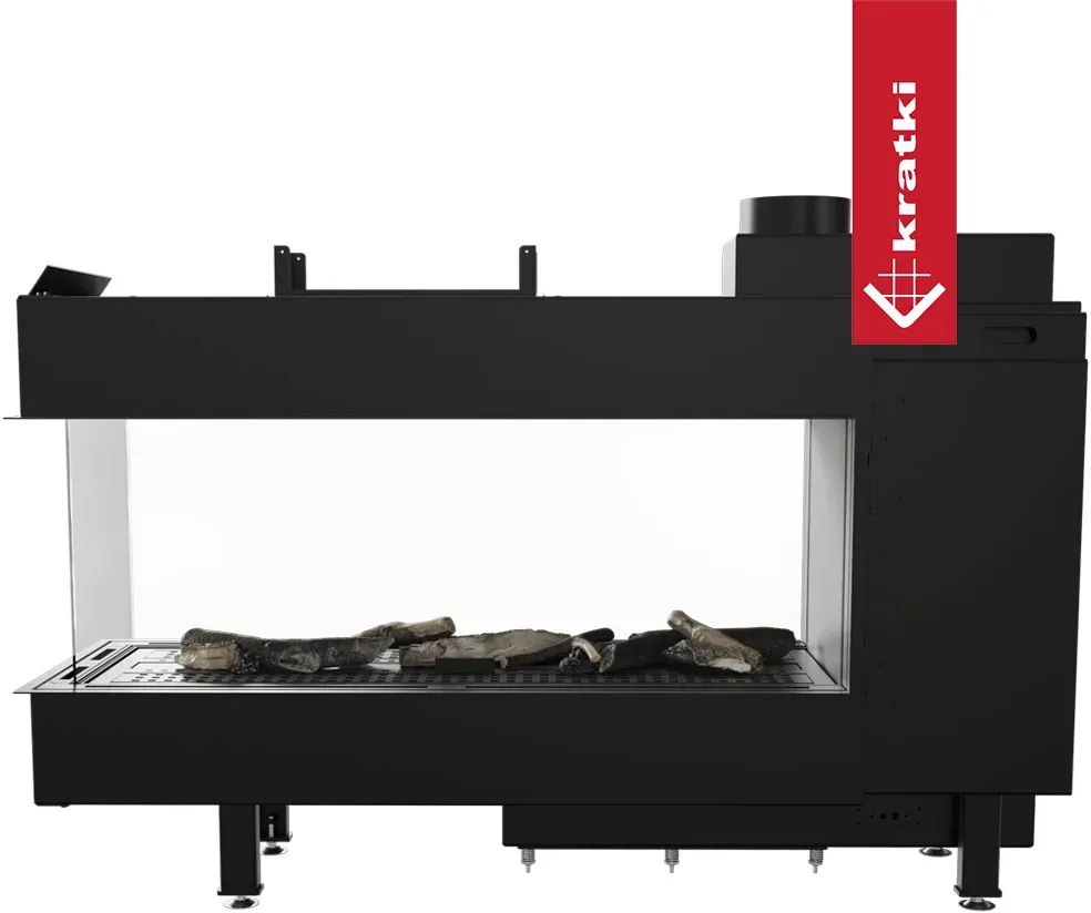 Gaskamin KRATKI LEO 100 Raumteiler Propan Ø 100/150 8,2 kW