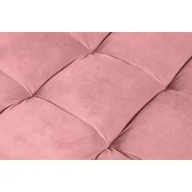 LEBENSwohnART Moderner Hocker COMFORT 80cm alt-rosa Samt Taschenfederkern