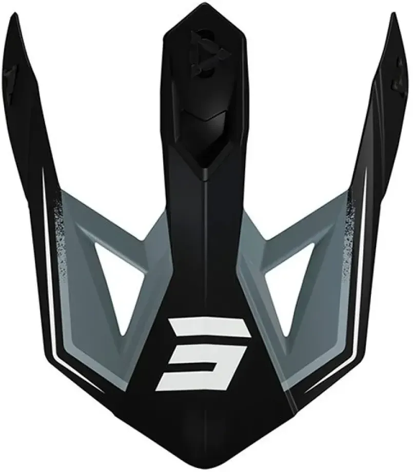 Shot Lite Prism Visier - Black / White Matt - One Size