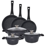 ZWIEGER BLACK STONE TOPFSET + PFANNENSET 9-TEILIG, KOCHTOPFSET, TÖPFE, PFANNEN