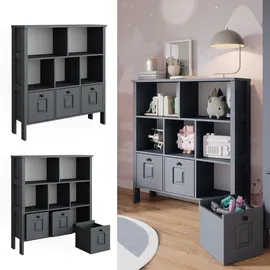 VitaliSpa Kinderregal Ajaton 103,6 x 113,4 cm Spanplatte grau