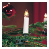 Konstsmide LED-Christbaumkerzen »Weihnachtsdeko, Christbaumschmuck«, LED Baumkette, 35 warmweiße Dioden, klare Birnen, grünes Kabel, grün
