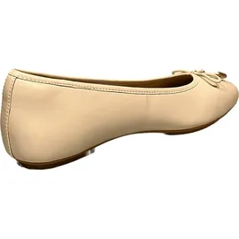 FitFlop Delicato Bow Soft Metallic-Leder Ballerinas, beige, 6 UK Narrow