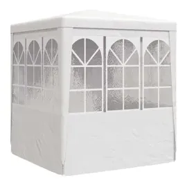 vidaXL Profi-Partyzelt 2 x 2 m inkl. 4 Seitenteile Weiß