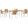 vidaXL Garten Essgruppe 7 pcs Massivholz Teak vidaXL