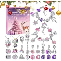 Schmuck Adventskalender 2025 für Frauen & Mädchen, 24 Tage Weihnachten Countdown mit Halskette, Armband, Ohrringe, festliches Geschenk Teenager