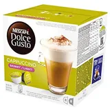 NESCAFÉ Dolce Gusto Cappuccino ungesüßt und fettarm, 48 Kaffeekapseln für 24 Portionen (100 Prozent Arabica, Cappuccino skinny und unsweetened) 1er Pack (1x16 Kapseln)