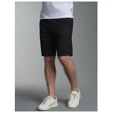 TRIGEMA Jerseyhose "TRIGEMA Bermuda aus Single-Jersey", Herren, Gr. L, Normalgrößen, schwarz, Single Jersey, 100% Baumwolle, Hosen Jerseyhose