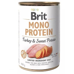 BRIT Mono Protein Turkey & Sweet Potato 6 x 400 g Monoprotein-Nahrung Pute und Süßkartoffel