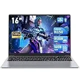 FUNYET 16-Zoll-PC Laptop, N150 Prozessor Notebook (bis zu 3,4 GHz), 16GB RAM 512 GB SSD, Win 11 Laptop, 1920 x 1200 FHD Laptops, Computer mit beleuchteter Tastatur, 6000 mAh Batterie,WiFi 5,BT 5.0