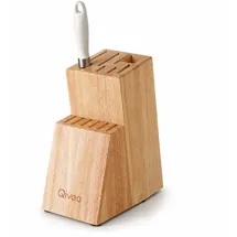 qivee Messerblock unbestückt Holz Beige