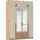 Rauch Wäscheschrank GAMMA 181 x 248 x 54 cm Eiche artisan/Champagner