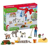 schleich 98983 Adventskalender 2023 FARM WORLD, ab 3 Jahren, FARM WORLD - Spielset, 24 Teile