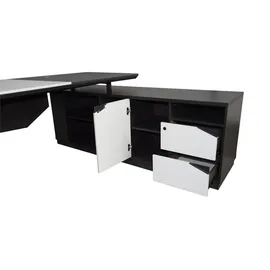 Jet-Line Büroschreibtisch Carolina schwarz / Weiß