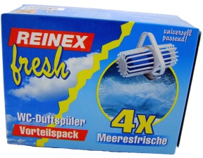 Reinex WC-Duftspüler, 4-er Packung, Meeresfrische