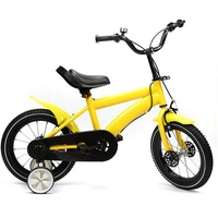 14 Zoll Kinderfahrrad 3 Rad Fahrrad ab 3-6 Jahre Unisex Kinderfahrrad Kinder Fahrrad Stützräder (Gelb)