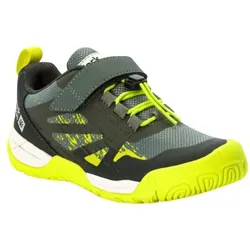 Jack Wolfskin Multifunktionsschuhe Villi Action Low (atmungsaktiv, leicht) grün/gelb Kinder