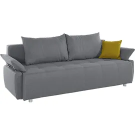 Collection AB Schlafsofa Kunstleder 2-Sitzer Grau