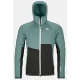Ortovox Herren Fleece Rib Hoodie Jacke (Größe L, tuerkis)