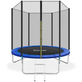 Tectake Garfunky 244 cm inkl. Sicherheitsnetz und Leiter schwarz/blau