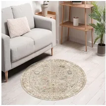 Bamyum Teppich Monty Bedruckter Teppich Chenille-Druck Maschinell Hergestellt 200 x 200 cm (200 x 200 cm)