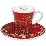 GOEBEL Espressotasse zum Sammeln Mandelbaum Rot - Vincent van Gogh in der Farbe 0,1L, 67-011-78-1