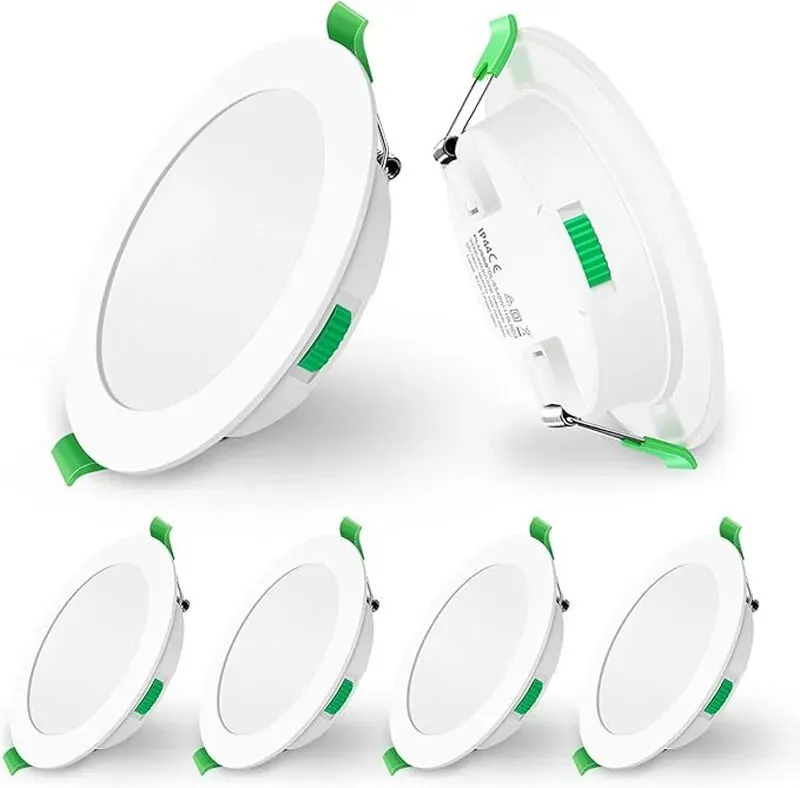 LED Deckenstrahler, flach, 230 V, 10 W, 800 lm, LED Einbaustrahler, dimmbar, Einbaubüschelung 30 mm, Warmweiß/Neutralweiß/Kaltweiß, auswählbar, IP44