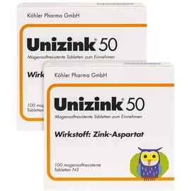 Köhler Pharma Doppelpack Unizink 50 2X100 St