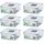 Lock & Lock Frischhaltedose quadratisch weiß 0,87 l 6-teiliges Set