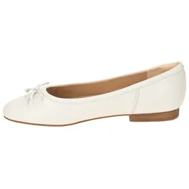 CLARKS Fawna Lily Ballerinas, White Leather, 39 EU & 39