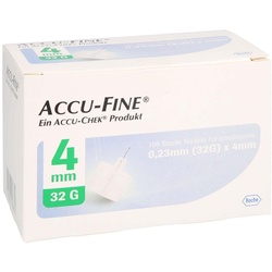 Accu Fine sterile Nadeln für Insulinpens 4 mm 32 G