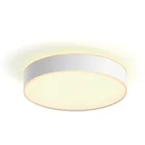 Philips Hue White Ambiance Enrave Deckenleuchte M (2.450 lm) inkl. Dimmschalter, dimmbare Deckenlampe für das Hue Lichtsystem mit allen Weißtönen, smarte Lichtsteuerung über Sprache und App, weiß