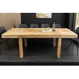 riess-ambiente Esstisch PURE 120-200cm natur - Mangoholz, ausziehbar, massiv, robust, Unikat (Einzelartikel, 1-St), verlängerbarer Wohnzimmertisch für 8+ Personen - ideal für Essbereich braun